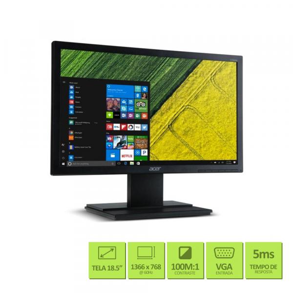 Monitor Acer V196hql Ab 18,5" Led, Vga