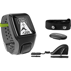Monitor Cardíaco MultiSport com GPS Cinza Escuro + MRC + Sensor de Cadência - TomTom