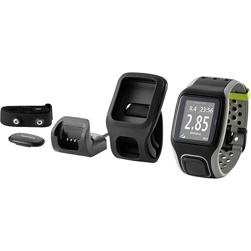 Monitor Cardíaco MultiSport com GPS Cinza Escuro + MRC - TomTom
