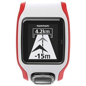 Monitor Cardíaco Runner Cardio com GPS TomTom - Branco/Vermelho