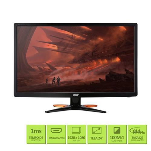 Monitor Gamer Acer GN246HL 24 Full HD 144Hz 1ms 3D