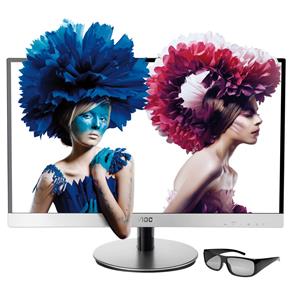Monitor LCD LED 23" 3D AOC Full HD IPS D2369VH/BS Widescreen com Conexão HDMI