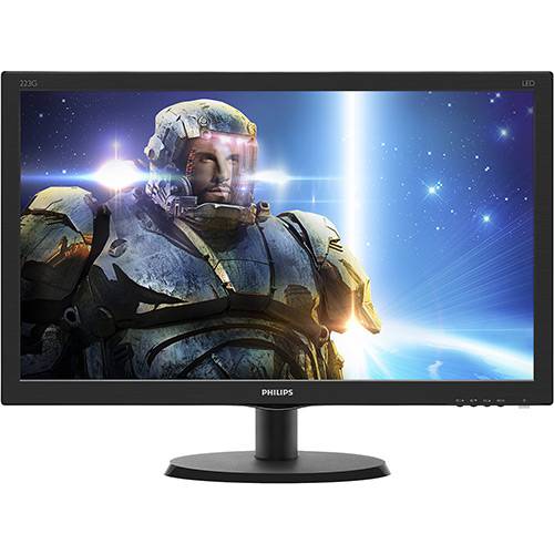 Monitor LED 21,5'' Widescreen Gamer Philips 223G5LHSB Full HD Preto