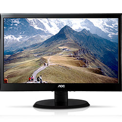 Monitor LED AOC E2050S - Tela de 20" Widescreen - Preto