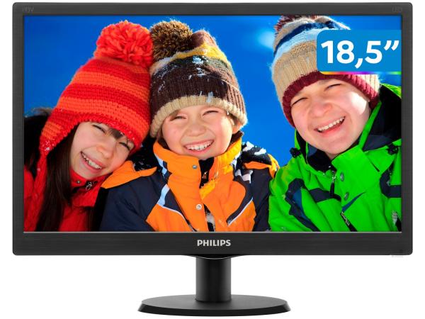 Monitor para PC HD Philips LED Widescreen 18,5” - 193V5LSB2