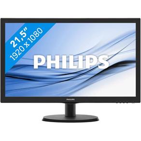 Monitor Philips 21.5pol LED 1920 X 1080 Full Hd Widescreen Hdmi Vga Vesa