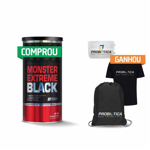 Monster Extreme Black 44 Packs - Probiótica (+Brindes)