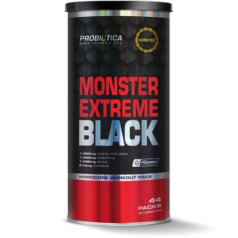 Monster Extreme Black 44Packs Probiótica - Sem Sabor