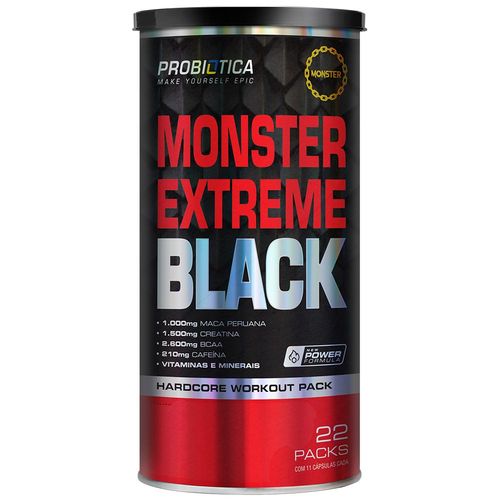 Monster Extreme Black - 22 Packs - Probiótica