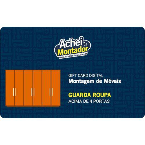 Montagem de Guarda Roupa Acima de 4 Portas - Gift Card Digital