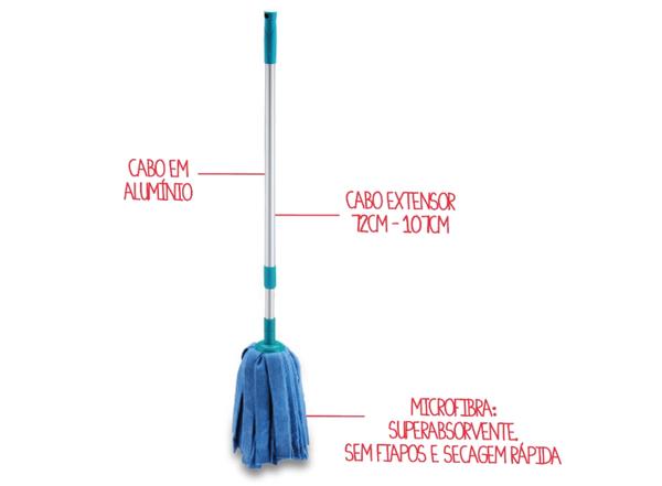 Mop Úmido Microfibra - Super Clean - Brinox