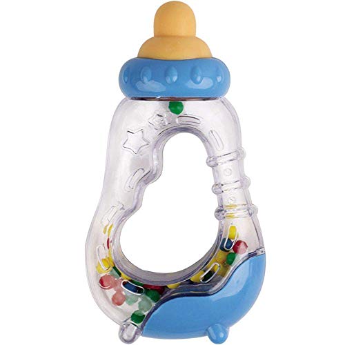 Mordedor e Chocalho para Bebê Mamadeira Azul 0943 - Buba