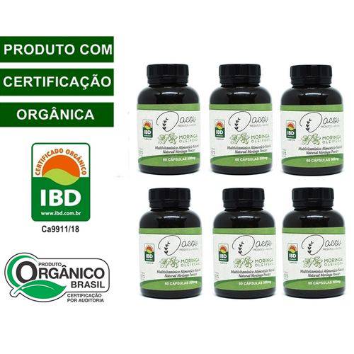 Tudo sobre 'Moringa Oleifera Capsulas (Kit com 06 Potes) 100% Natural - PRODUTO ORGANICO'