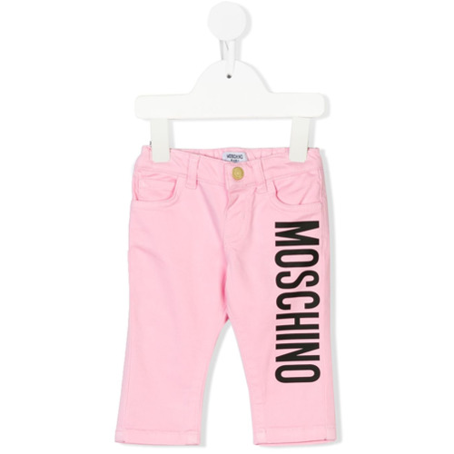 Moschino Kids Calça Jeans com Logo - Rosa