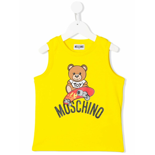 Moschino Kids Regata com Estampa de Logo - Amarelo