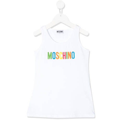 Moschino Kids Regata com Estampa de Logo - Branco