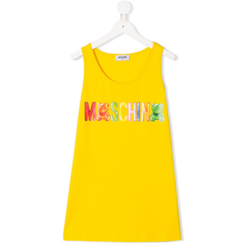 Moschino Kids Regata com Logo Estampado - Amarelo