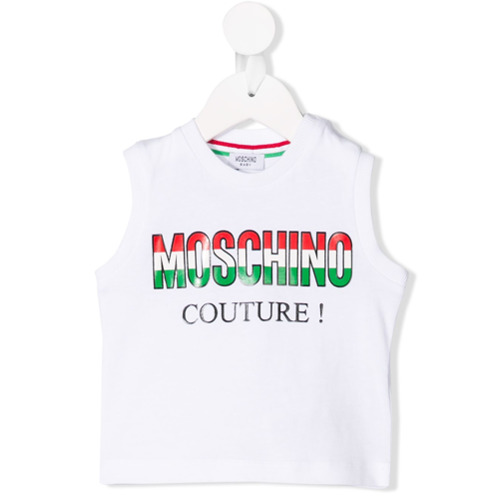 Moschino Kids Regata Couture! com Logo - BRANCO