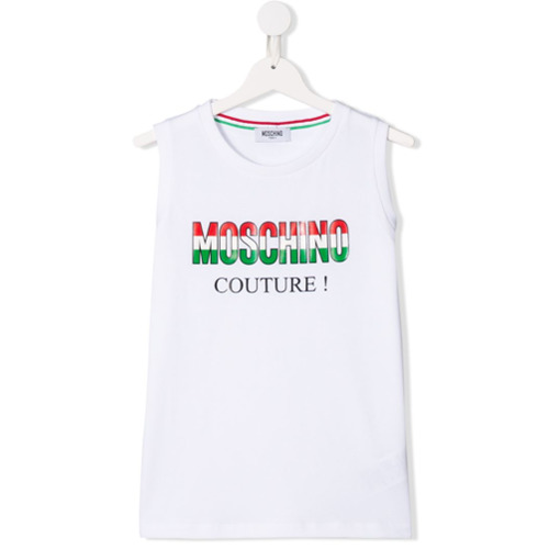 Moschino Kids Regata Italian com Logo - Branco