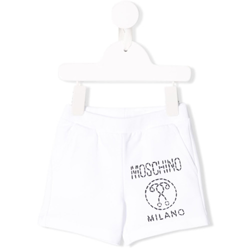 Moschino Kids Short Estampado com Logo - BRANCO