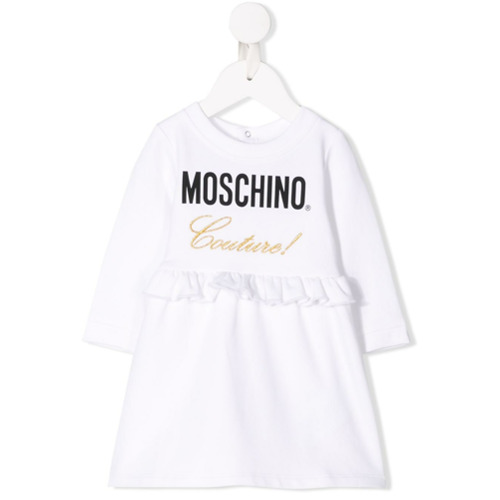 Moschino Kids Vestido Esportivo com Logo - Branco