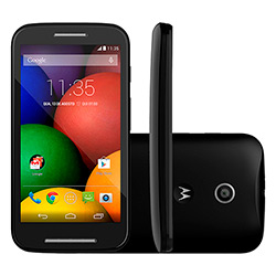 Moto e Motorola Desbloqueado Preto Android 4.4 3G/Wi Fi Câmera de 5MP Memória Interna 4GB GPS