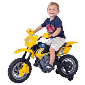 Moto Elétrica Homeplay Motocross - Amarela