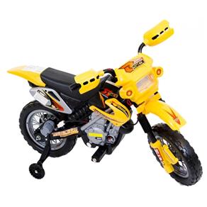 Moto Elétrica Infantil 6V com Buzina e Farol Amarelo - Belfix
