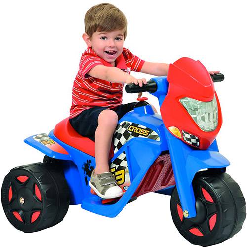 Tudo sobre 'Moto Elétrica Infantil Ban Moto Cross Azul/Vermelho 6V - Bandeirante'