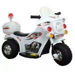 Moto Elétrica Infantil Branca com Luzes Efeitos Sonoros 7,5v Certificado Inmetro