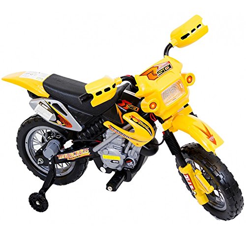 Moto Elétrica Infantil com Farol e Buzina Amarela 925900 - Belfix