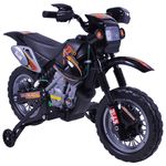 Moto Elétrica Infantil com Farol e Buzina Preta - Belfix