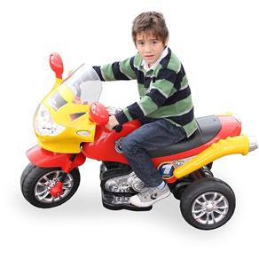 Moto Elétrica Infantil Homeplay Speed Chopper - Vermelha