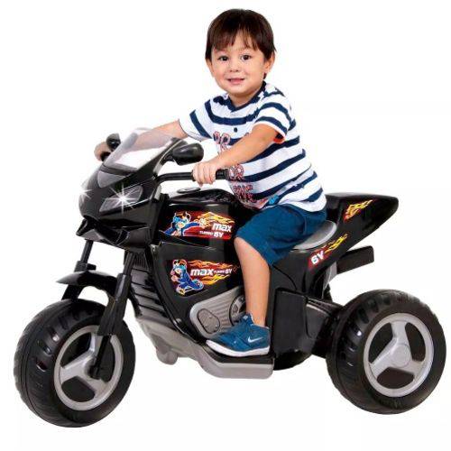 Moto Elétrica Infantil Max Turbo Preta 6v Magic Toys