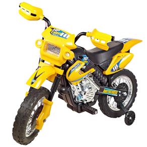 Moto Elétrica Infantil Motocross Amarela 245 - Homeplay