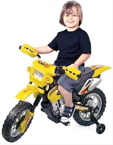 Moto Elétrica Infantil Motocross Amarela - Bel Brink