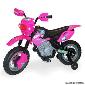 Moto Elétrica Infantil Motocross Rosa 242 - Homeplay