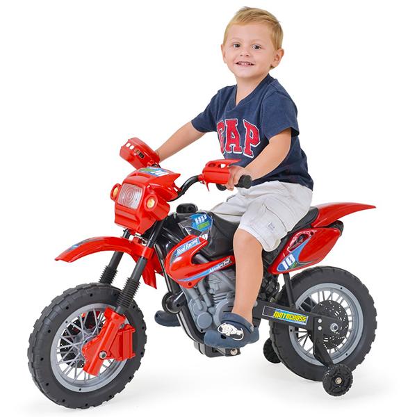 Moto Elétrica Infantil Motocross Vermelha 244 - Homeplay