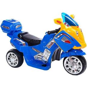 Moto Elétrica Infantil OM1858B Max Speed Azul 12v Brink Mais
