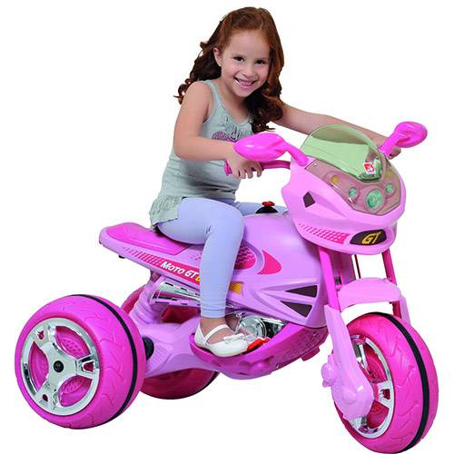 Triciclo Elétrico Infantil Moto Elétrica Infantil Bz Cycle Rosa