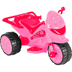 Moto Elétrica Infantil TR1002SB Pink Star Rosa 2,5km/h - Brink+