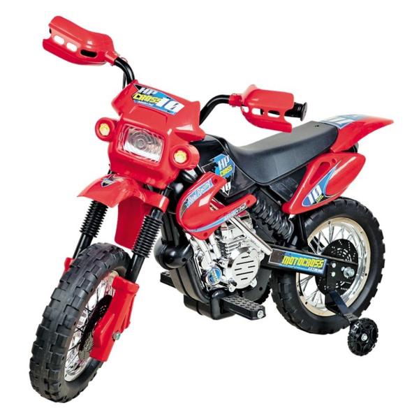 Moto Elétrica Motocross Vermelha - Homeplay