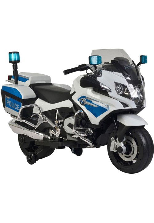 Moto Policia Bmw Elétrica 12V Bandeirante Branco