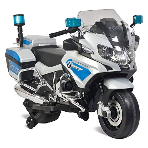 Moto Policia BMW Elétrica 12V Bandeirante Branco