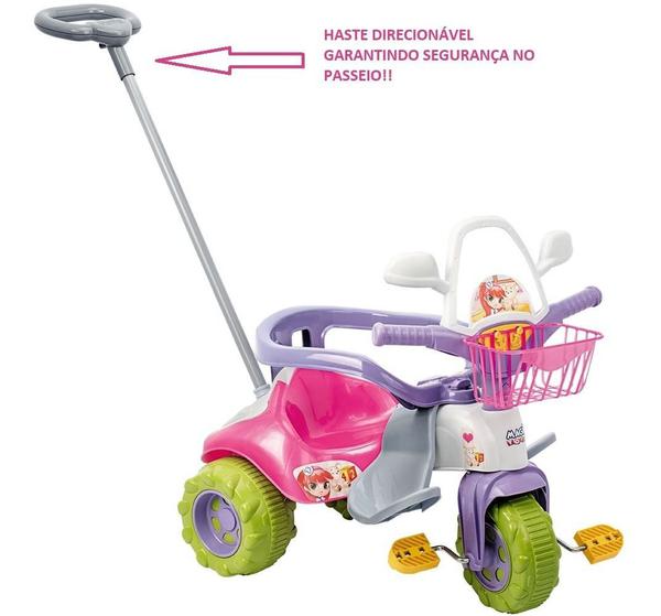 Motoca Tico Tico Zoom Meg Rosa 2711 Magic Toys Triciclo