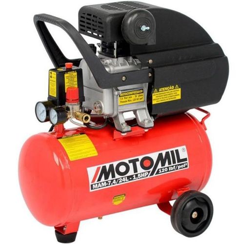 Motocompressor de Ar Motomil MAM-7,4/24l, 1,5 HP