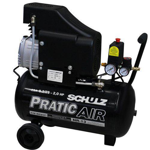 Motocompressor de Ar Schulz 8,2 / 25 Litros 220v