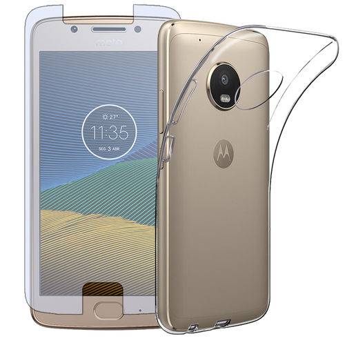 Motorola Moto G5 4G + Película de Vidro + Capa de Silicione Dual Chip - Dourado