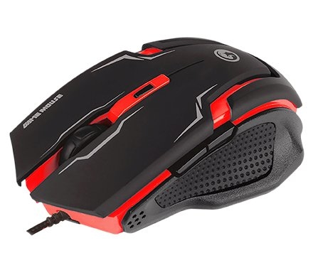 Mouse Bright Gamer Usb Preto/ Vermelho - M319Rd