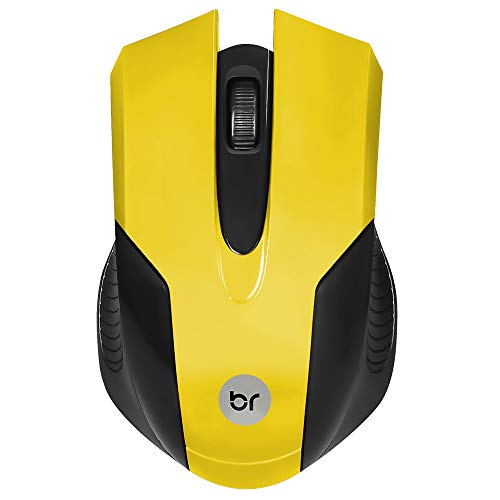 Mouse Canadá Bright USB Preto/Amarelo